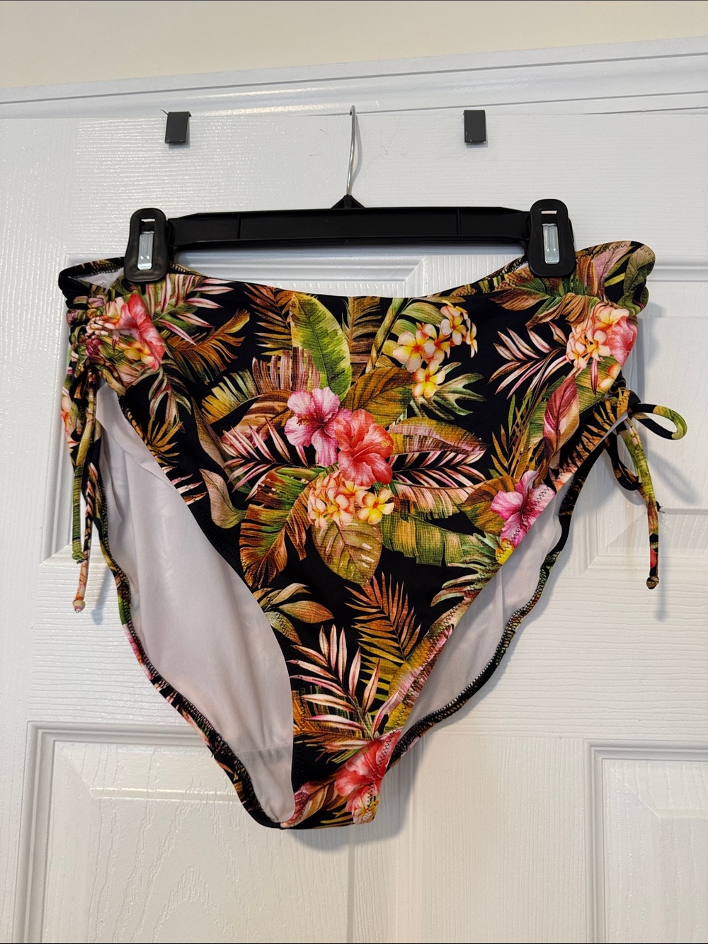 Elomi Tropical Floral “Tiger Valley” Bikini Bottoms - Black Base Size US 16